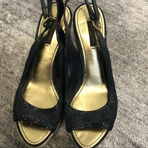 Louis Vuitton Denim Wedges